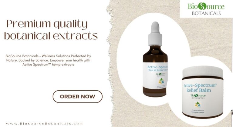 Premium quality botanical extracts