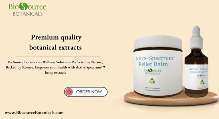 Premium quality botanical extracts