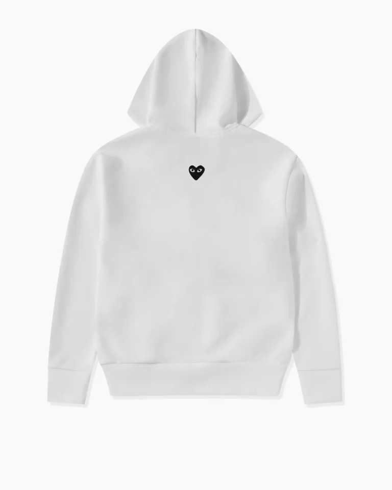 Unisex Reverse Black Heart Zip Hooded Sweatshirt 1