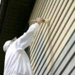 Man painting house