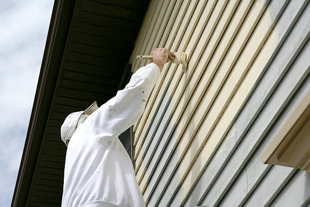 Man painting house