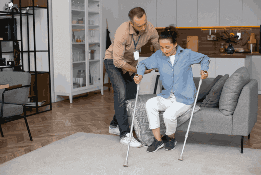 A person who helps a disabled person.