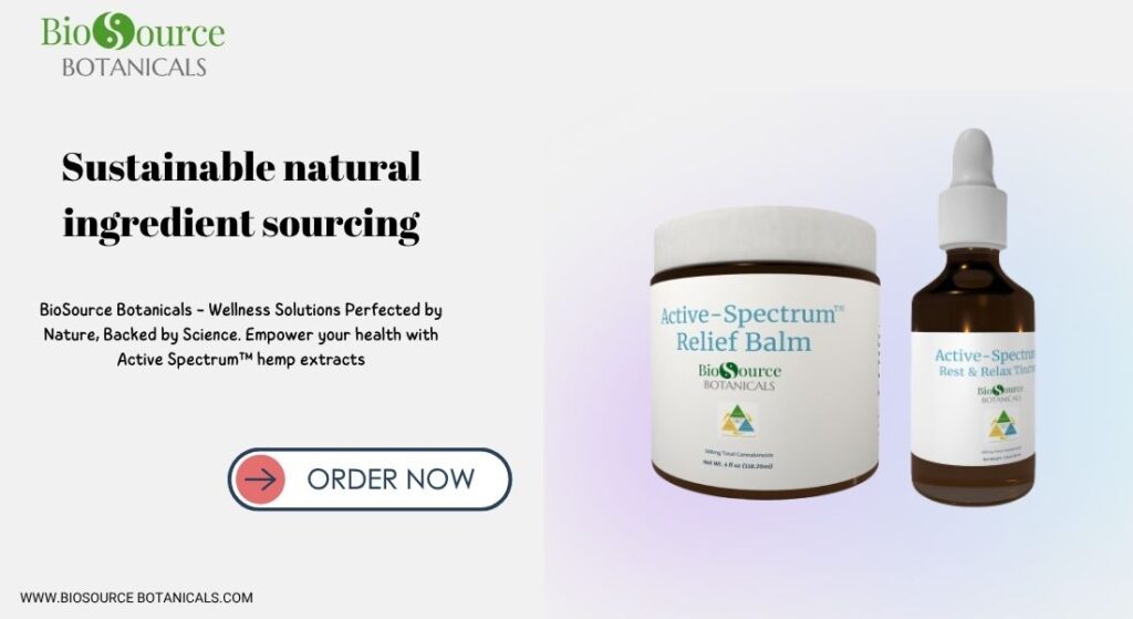 sustainable natural ingredient sourcing