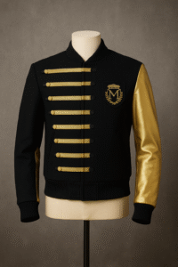 Step into Iconic Style Michael Jackson Black and Gold Jacket