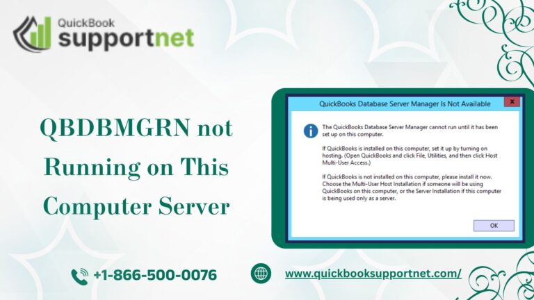 QBDBMGRN not Running on This Computer Server