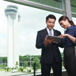 Asian Business People  Landing in Airport