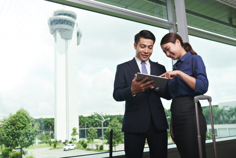 Asian Business People  Landing in Airport