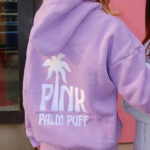 Pink Palm Puff hoodie