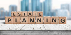 estate-planning-sign-on-a-wooden-pier