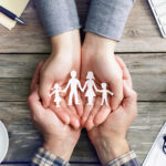 Family Care And Love - Hands With Family Symbol Silhouette