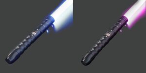 curved purple lightsaber