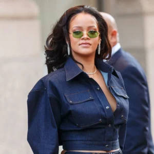 rihanna with chrome hearts glasses
