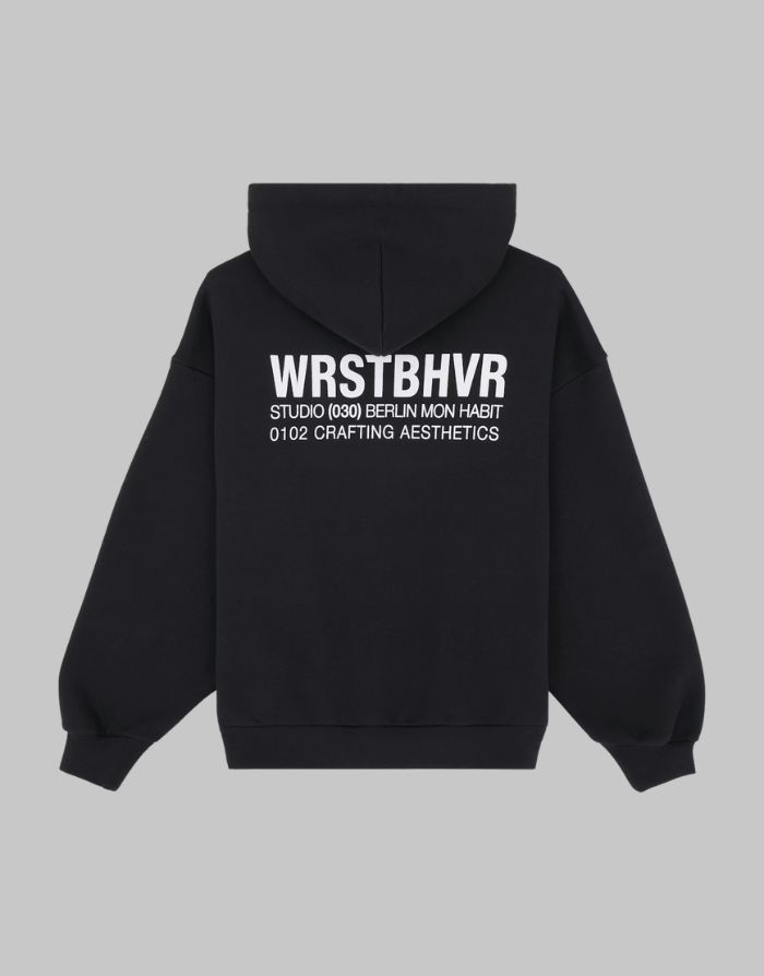 WRSTBHVR STUDIO V12 HOODIE JET BLACK