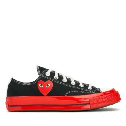 CONVERSE-RED-SOLE-LOW-TOP-BLACK