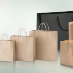 Paper bags with ropes handles