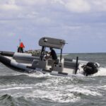 inflatable rib with outboard