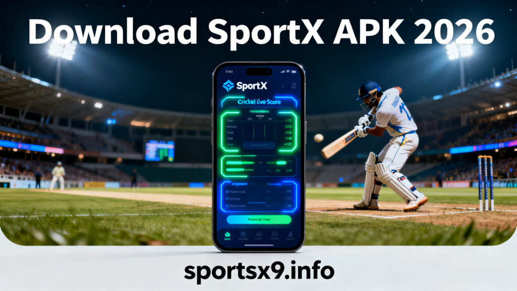 seedream-4.5_A_high-end_promotional_banner_showing_a_modern_smartphone_displaying_the_SportX_-0