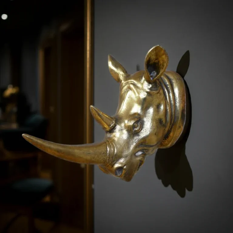 Gold-Rhino-Head-Wall-Mount