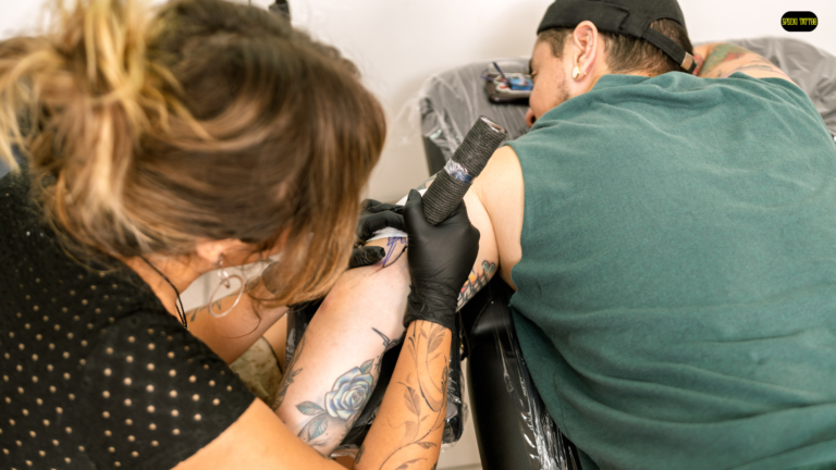 Green And Red Modern Artistic Tattoo Portfolio Presentation (1)