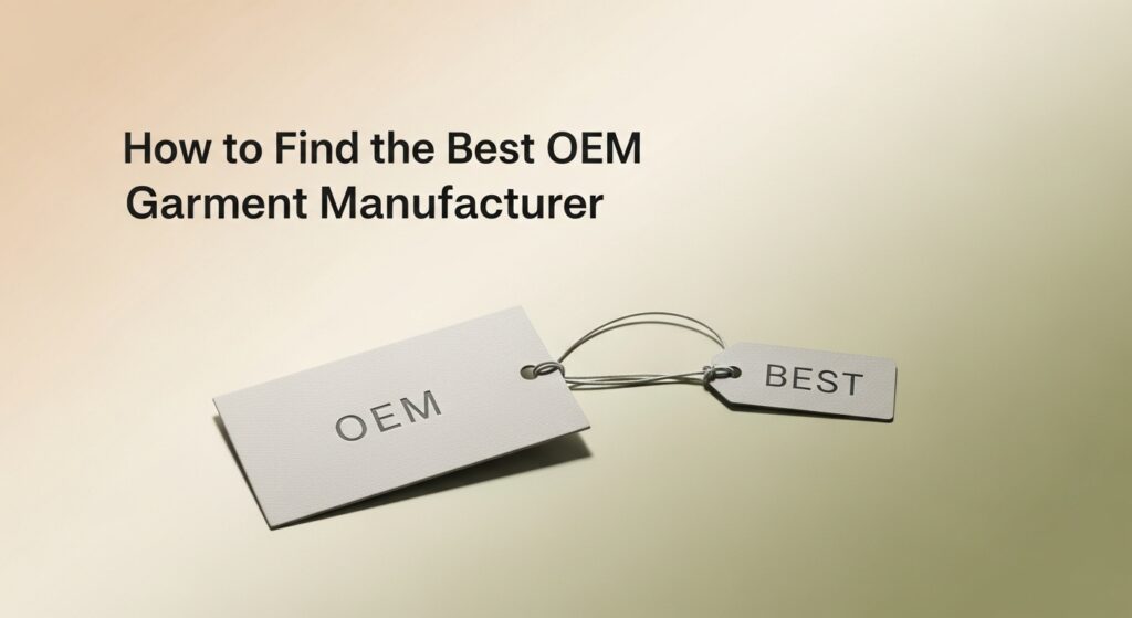 How to Find the Best OEM Garment Manufacturer
