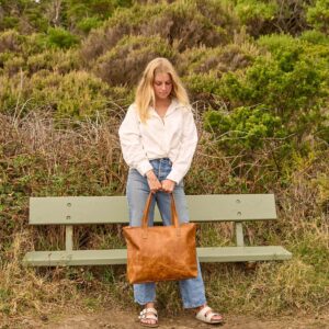 Large Vintage Brown Tote bag