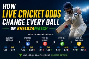 How Live Cricket Odds Change Every Ball on Khelo24Match