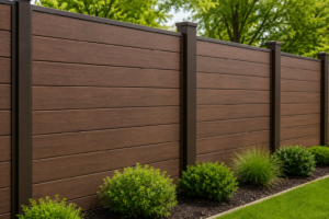 Composite Fence Co-Extrusion Walnut