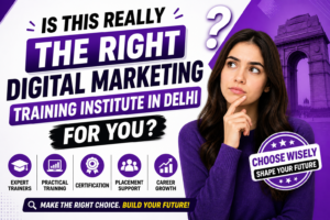 student learning at a digital marketing training institute in Delhi