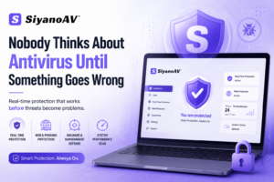 SiyanoAV mobile security app protecting Android and iOS from viruses and malware