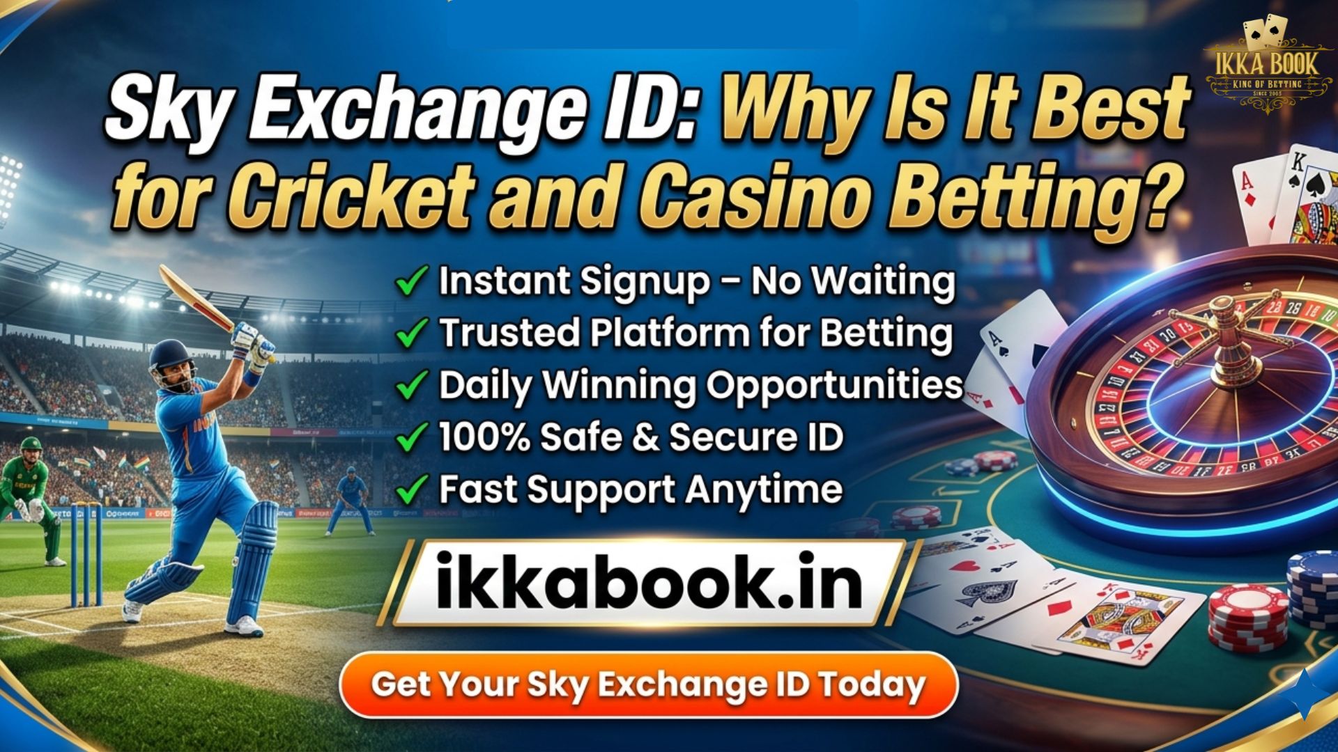 Sky Exchange ID simple registration process for cricket betting and casino play