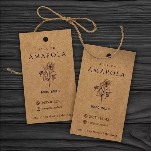 custom card hang tags with logos