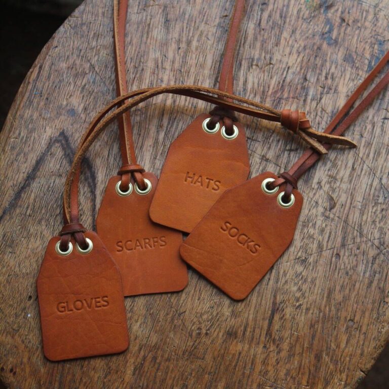 custom leather hang tags wholesale