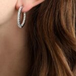 diamond hoop earrings