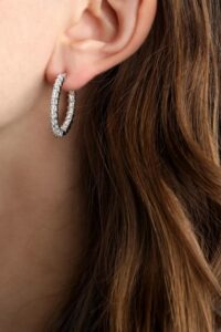 diamond hoop earrings
