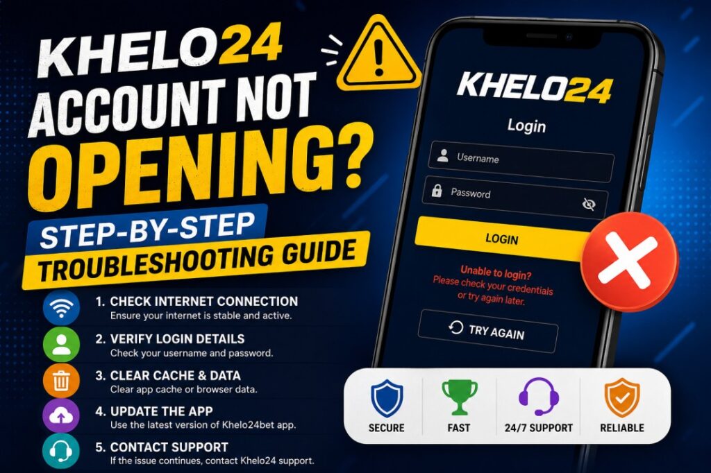 Khelo24 Account Not Opening? Step-by-Step Troubleshooting Guide