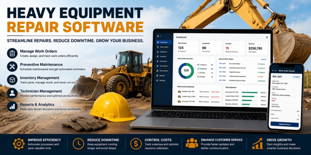 Heavy Equipment Repair Software: Features, Benefits, and Best Practices for Success