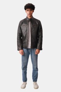 leather bomber jacket women