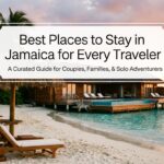 jamaica beach view with title best places to stay in jamaica