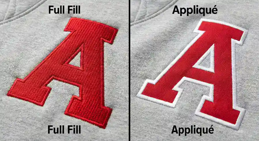 applique & tackle twill digitizing