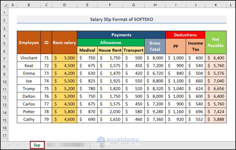 excel payroll