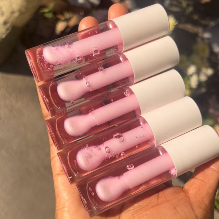 Metallic lip glosses
