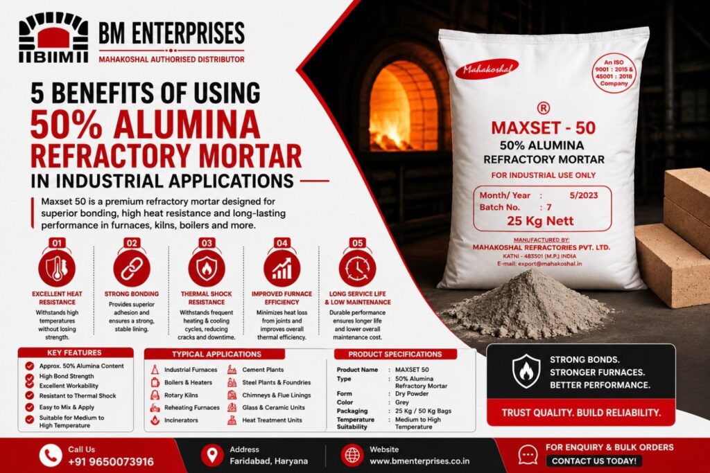 5-Benefits-of-Using-50-Alumina-Refractory-Mortar-in-Industrial-Applications