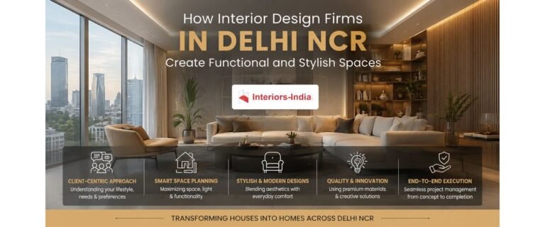 How Interior Design Firms in Delhi NCR Create Functional and Stylish Spaces