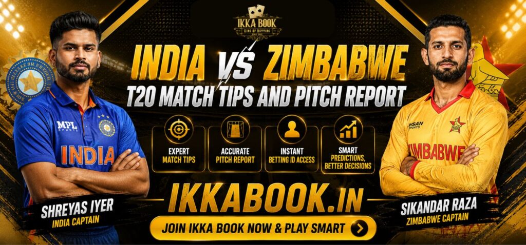 Get India vs Zimbabwe T20 Match Tips and pitch reports by Ikka Book