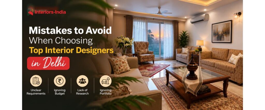 Mistakes to Avoid When Choosing Top Interior Designers in Delhi