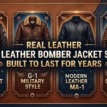 Real Leather Bomber Jacket