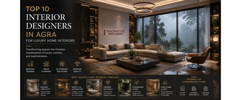Top 10 Interior Designers in Agra for Luxury Home Interiors