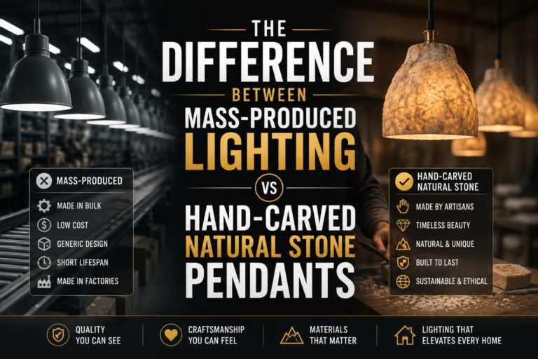 Hand-Carved Natural Stone Pendants