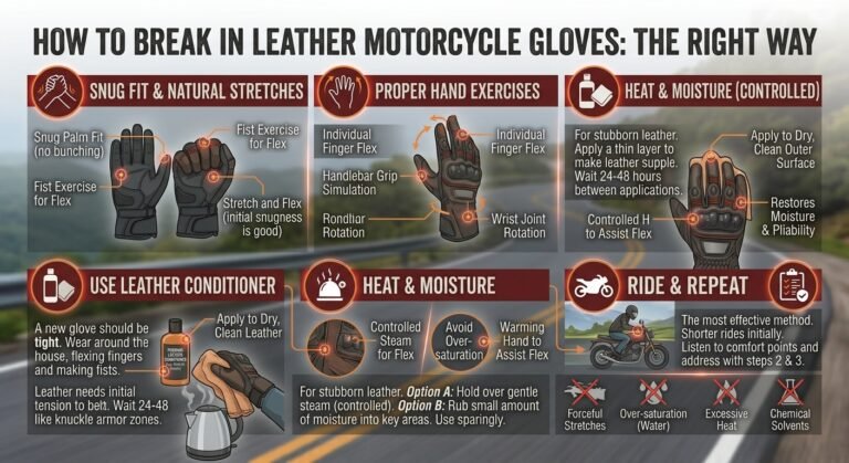 How to Break In Leather Motorcycle Gloves the Right Way
