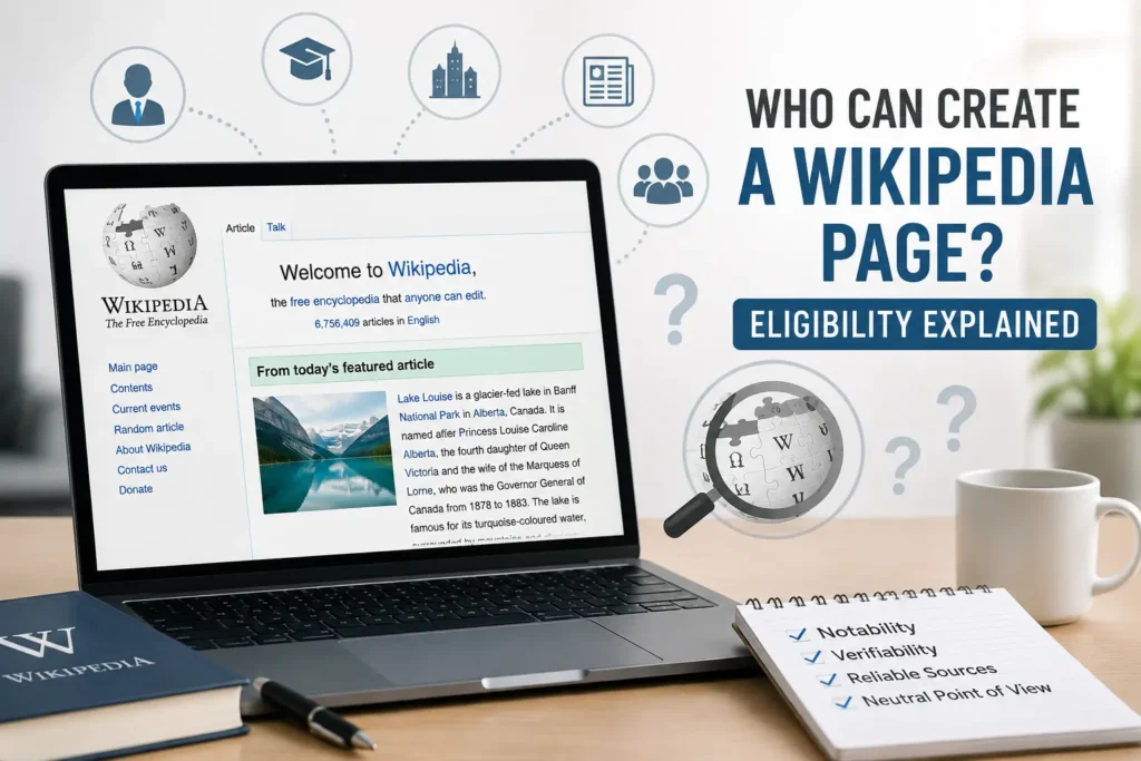 Who Can Create a Wikipedia Page